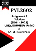 PVL2602 Exam Pack NEW with Assignments 01 Solutions (Sem 2 2022) - (Latest book used to answer questions)