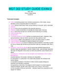 Summary MGT 302 STUDY GUIDE EXAM 2