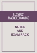 ECS2602:  LATEST Exam Pack  - questions and answers  and revision notes!