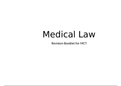 Medical Law and Ethics Revision Booklet