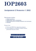 IOP2603 - ASSIGNMENT 02 SOLUTIONS (SEMESTER 01 - 2022)