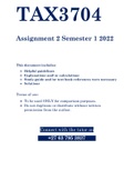 TAX3704 - ASSIGNMENT 02 SOLUTIONS &lpar;SEMESTER 01 - 2022&rpar;
