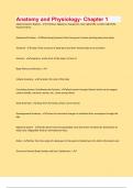 Anatomy and Physiology- Chapter 1 questions with 100&percnt; correct answers