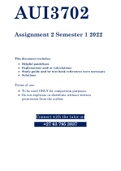 AUI3702 - ASSIGNMENT 02 SOLUTIONS (SEMESTER 01 - 2022)