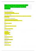 SWE Final Exam &lpar;Answered&rpar; 100&percnt; Correct&comma; With Complete Verified solution&period;