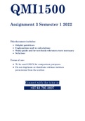 QMI1500 - ASSIGNMENT 03 SOLUTIONS (SEMESTER 01 - 2022)
