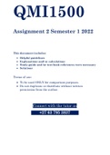 QMI1500 - ASSIGNMENT 02 SOLUTIONS (SEMESTER 01 - 2022)