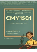 CMY1501 Assignment 1 2022