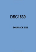 DSC1630 EXAM PACK 2022 