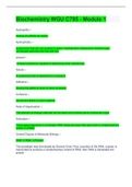 Biochemistry WGU C785 - Module 1 Questions And Answers&lpar; With Best Solution&rpar;