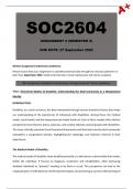 SOC2604 Assignment 2 &lpar;COMPLETE ANSWERS&rpar; Semester 2 2024 - DUE 27 September 2024