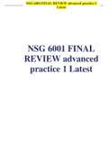 NSG 6001 FINAL REVIEW advanced practice 1 Latest