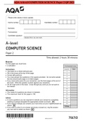 AQA A-level COMPUTER SCIENCE Paper 1 QP 2021 &  AQA A-level COMPUTER SCIENCE Paper 2 QP 2021