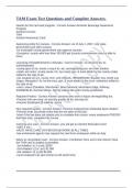 TAM Exam Test Questions and Complete Answers&period;