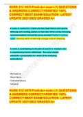 NURS 312 VATI-Predictor-exam &lpar;1&rpar; QUESTIONS & ANSWERS CORRECT&sol;VERIFIED 100&percnt; CORRECT BEST EXAM SOLUTION  LATEST UPDATE 2021&sol;2022 GRADED A&plus;
