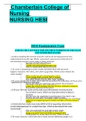 CHAMBERLAIN BEST NURSING DOCUMENT 2022