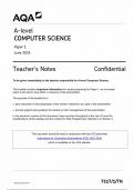 AQA A LEVEL COMPUTER SCIENCE PAPER 1 TEACHER&rsquo;S NOTES 2024 &lpar;7517&sol;1&sol;TN&rpar;