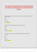Linux Essentials Certification Exam LPI 010-150 Questions Quiz&sol; 80 Exam Questions with Correct Verified Answers&sol; Rated A&plus;