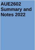 AUE2602 Summary and Notes 2022