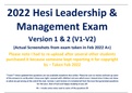 2022 HESI Leadership Exit Exam Version 1 & Version 2 (V1 - V2) A+ Brand New Questions & Actual Screenshots Included!!