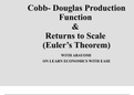 Cobb Douglas Production Function and The Euler's Theorem