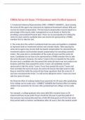  FINRA Series 65 Exam 174 Questions with Verified Answers&comma;100&percnt; CORRECT