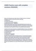 CNRN exam with complete solutions 2024&lowbar;2025