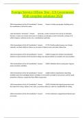 Foreign Service Officer Test - US Government With complete solutions 2024