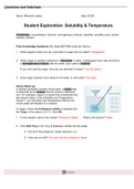 M9l2m1 Solubility Temperature Gizmo, Questions and Answers