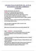 CSL2601 FULL EXAM WITH 150&plus; ACTUAL QUESTIONS AND 100&percnt; CORREECT ANSWERS