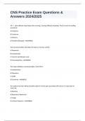CNS Practice Exam Questions & Answers 2024&sol;2025