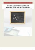 RSK4805 Assignment 4 &lpar;COMPLETE ANSWERS&rpar; 2024 - DUE September 2024 &semi; 100&percnt; TRUSTED Complete&comma; trusted solutions and explanations&period;