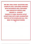 MN 580&colon; FINAL EXAM  QUESTIONS AND COMPLETE WELL EXPLAINED ANSWERS WITH RATIONALES WELL EXPLAINED AND VERIFIED BY EXPERTS AND GRADED A&plus;  ALREADY PASSED&excl;&excl;&excl;&excl;&excl;&excl;&excl;100&percnt; TRUSTED LATEST UPDATE 2024 WITH 100&percnt; GUARANTEED SUCCESS AFTER DOWNLOAD &lpar;ALL YOU NEED TO PASS 