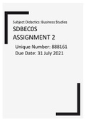 Complete SDBEC0S Assignment 2 