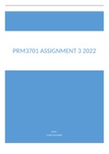 PRM3701 ASSIGNMENT 3 SEMESTER 1 OF 2022 