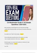 CA Wastewater Grade 3&sol; 63 Sample Questions&sol; 2024-2025&period; 
