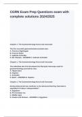 CGRN Exam Prep Questions exam with complete solutions 2024&lowbar;2025&period;