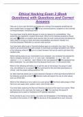 Ethical Hacking Exam 2 &lpar;Book Questions&rpar; with Questions and Correct Answers
