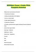 BNNS501 Exam 1 Guide With Complete Solution