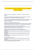  FL Laws And Rule Questions And Answers 100&percnt; Verified&period;