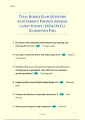 TEXAS BARBER EXAM QUESTIONS WITH CORRECT VERIFIED ANSWERS LATEST UPDATE &lpar;2024&sol;2025&rpar; GUARANTEED PASS
