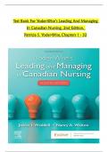 TEST BANK For Yoder-Wise&rsquo;s Leading And Managing In Canadian Nursing&comma; 2nd Edition&comma; Patricia S&period; Yoder-Wise&comma; All Chapters 1 to 32 complete Verified editon ISBN&colon;ISBN&colon; 9781771721868