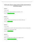 NURS 6540  Women&rsquo;s Health&period; FINAL EXAM&period; QUESTIONS & ANSWERS &lpar;Latest&rpar;&period;