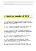HUS 1412 Maternal_proctored_2019 GRADED A