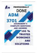 ADM3701 Assignment 6 &lpar;COMPLETE ANSWERS&rpar; 2024 &lpar;605597&rpar; - DUE 30 October 2024