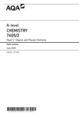 AQA A Level Chemistry 2020 Paper 2 Marking Scheme