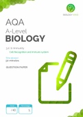 AQA EXAM PAST PAPER QUESTIONS A LEVEL BIOLOGY - IMMUNITY 