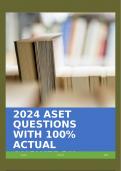2024 ASET QUESTIONS WITH 100&percnt; ACTUAL ANSWERS&excl;&excl;