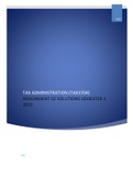 TAX3704 ASSIGNMENT 2 SOLUTIONS SEMESTER 1 2022