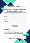 MDC1 &lpar;NUR 2356&rpar; Multidimensional Care 1 Spring 2024 Exam 1 With Verified Solutions